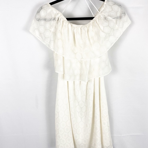COOPER & ELLA Off Shoulder White Tiered Dress - Picture 5 of 7